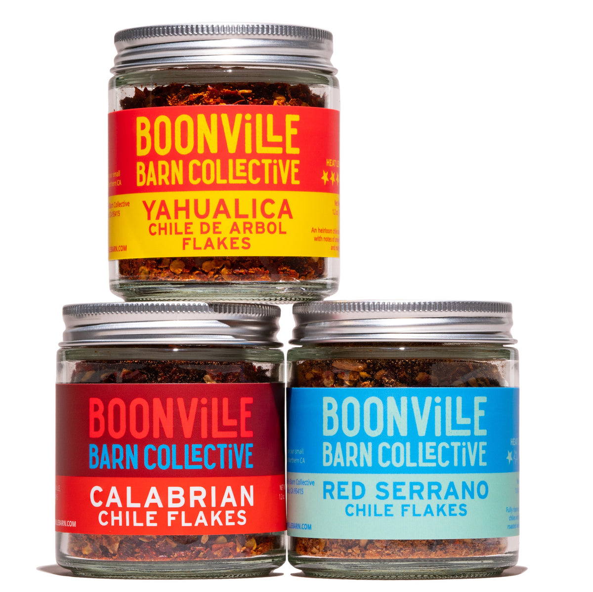 Chile Flakes Trio Boonville Barn Collective