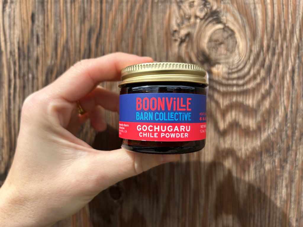 jar of gochugaru chile powder