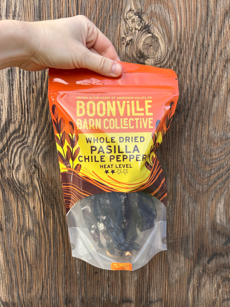 bag of whole dried pasilla chiles